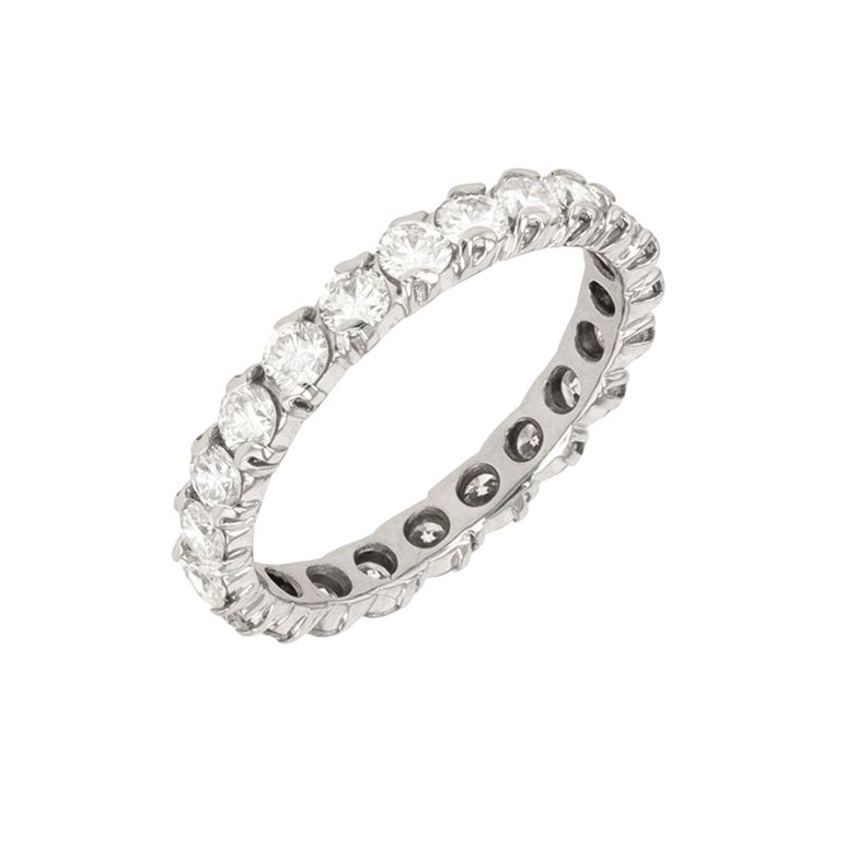 Alliance tour complet diamants 1.32 carat or blanc 2.53g Comme neuf -  reconditionné disponible sur Gemme Les Bijoux